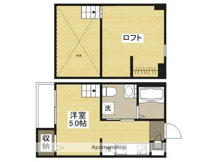 ZWEI(ワンルーム/1階)の間取り写真