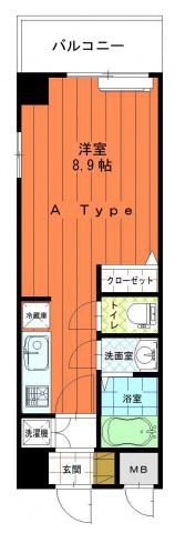 AXIS大塚西(ワンルーム/2階)の間取り写真