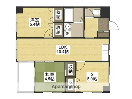 ボヌール(2SLDK/1階)の間取り写真