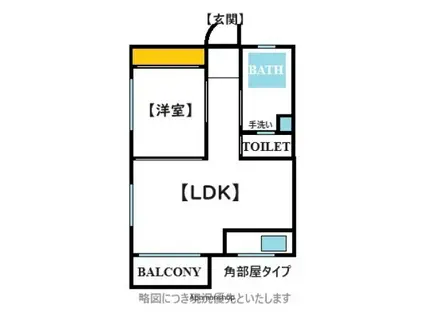 株式会社土江ビル(1LDK/2階)の間取り写真