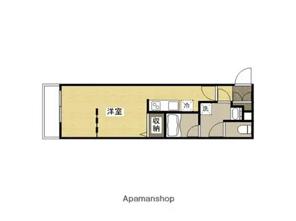 BRANCHE宇品(ワンルーム/3階)の間取り写真