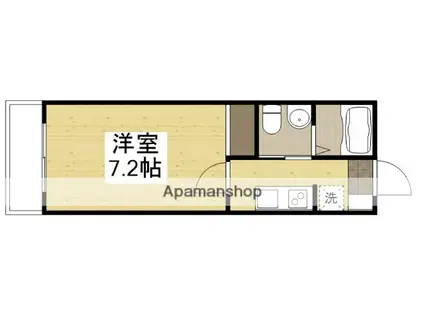 カッサフォルテ光南(1K/3階)の間取り写真