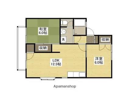 セジュール今村(2LDK/2階)の間取り写真