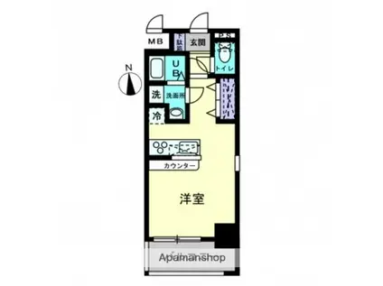 コンティニューム宇品(ワンルーム/6階)の間取り写真