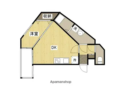 MOVE庚午北壱番館(1DK/3階)の間取り写真