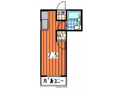 エヌエスビル(ワンルーム/3階)の間取り写真