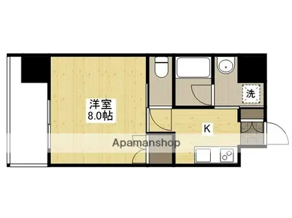 VILLA OASIS UJINA(1K/6階)の間取り写真