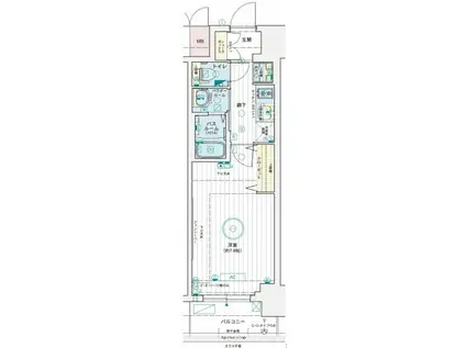 EC広島国泰寺(1K/11階)の間取り写真