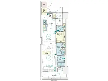 EC広島国泰寺(ワンルーム/6階)の間取り写真