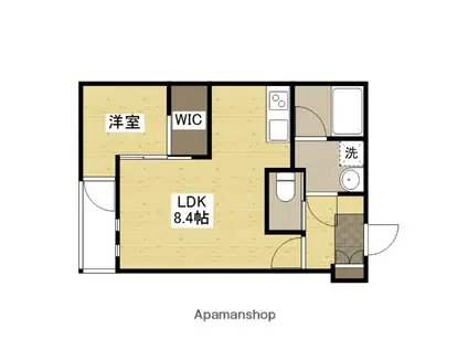 MOVE中須ウエスト(1LDK/1階)の間取り写真