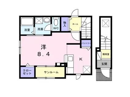 フェア レジデンス(1K/2階)の間取り写真