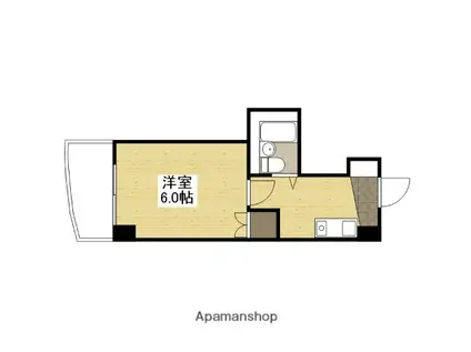 グリーンヴァリィ金光一番館(1K/2階)の間取り写真