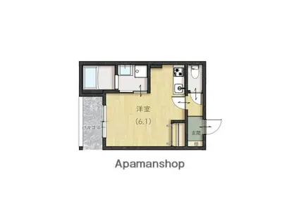 REVE宇品西(ワンルーム/2階)の間取り写真