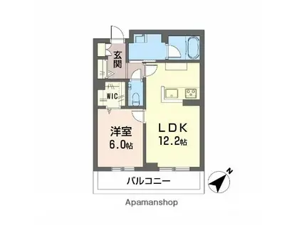 YANAGI TAKASU(1LDK/4階)の間取り写真