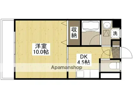 松尾ビル皆実(1DK/7階)の間取り写真