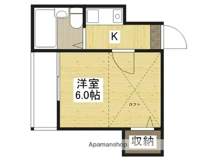 RAFFINE KUSATU(1K/2階)の間取り写真