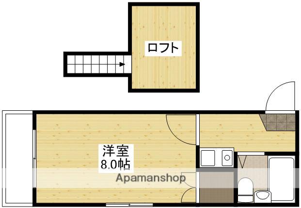 オレンジハウス坪井(1K/1階)の間取り写真