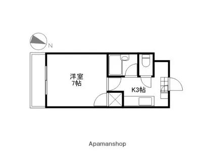 アドラー隅本(1K/2階)の間取り写真