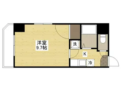 CITYあさかわ(1K/2階)の間取り写真