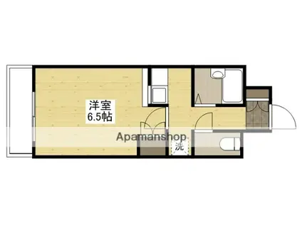 エステートベネフィット5フルタ(1K/3階)の間取り写真