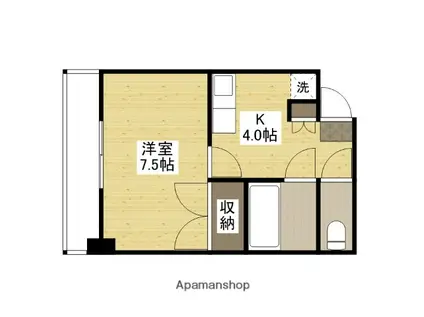 アベニュー牛田新町(1K/4階)の間取り写真