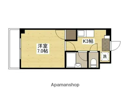 アドラー隅本(1K/1階)の間取り写真