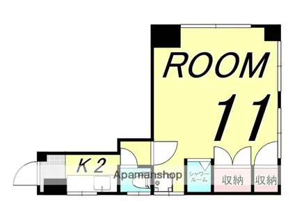 BZ STAGE 8(1K/2階)の間取り写真