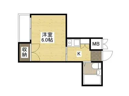 キャッツアイ本川(1K/5階)の間取り写真