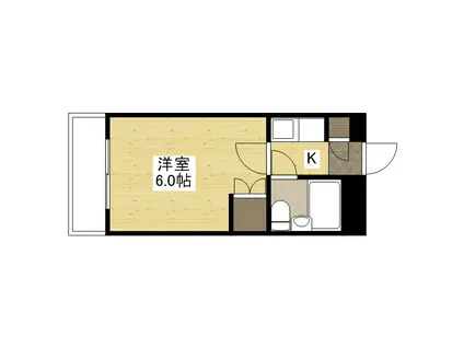 PETIT PAS観音(1K/4階)の間取り写真