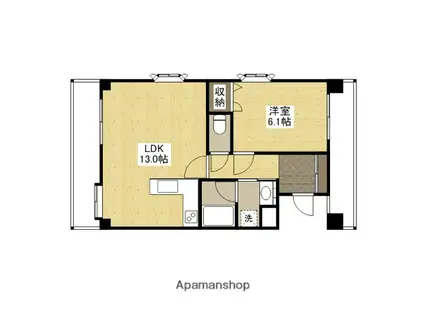 井口台FLATSⅡ(1LDK/3階)の間取り写真