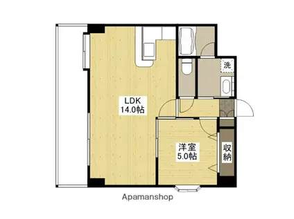井口台FLATSⅡ(1LDK/3階)の間取り写真