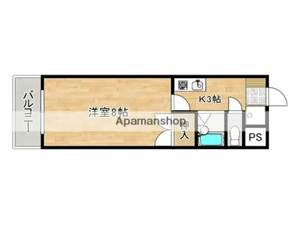 K&Kビルド B棟(1K/2階)の間取り写真