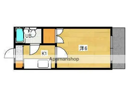 ハイツカペラ(1K/2階)の間取り写真