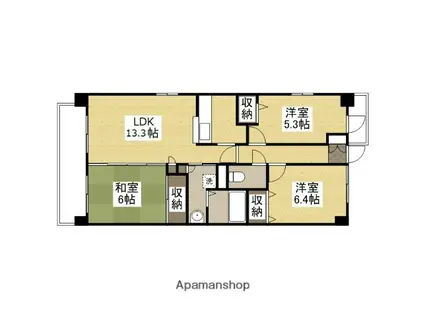 スカールTAKATA(3LDK/4階)の間取り写真