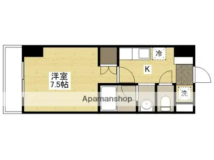 アトラクティブハイム(1K/4階)の間取り写真