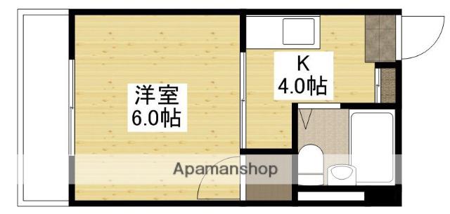 粟屋ビル(1K/2階)の間取り写真