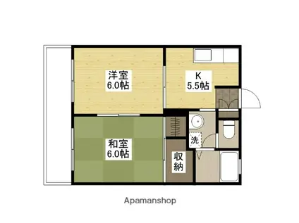 シャルムF・T B棟(2K/1階)の間取り写真