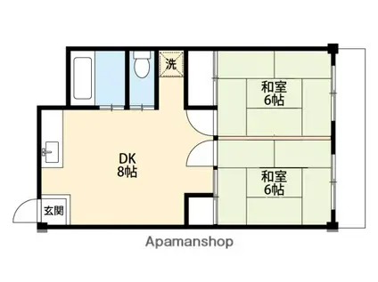 橋本町田中ビル(1LDK/3階)の間取り写真