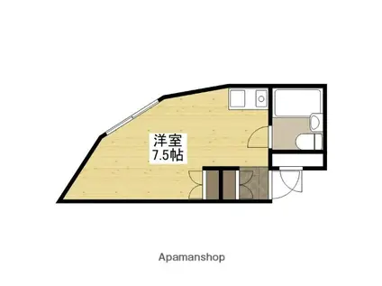 リバーサイド吉島(ワンルーム/4階)の間取り写真
