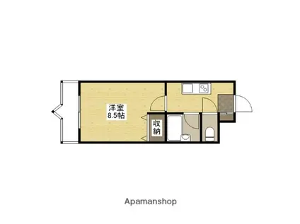 コンフォート祇園(1K/1階)の間取り写真