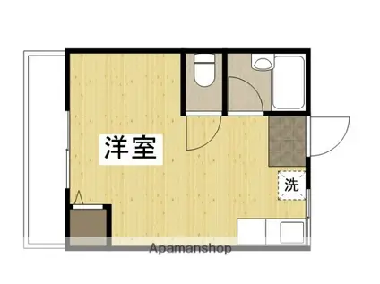 ブルックハウス(ワンルーム/1階)の間取り写真