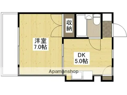 KENSEI8(1DK/4階)の間取り写真