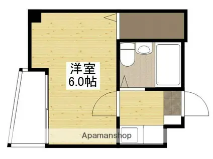 中央二反田ビル(1K/3階)の間取り写真