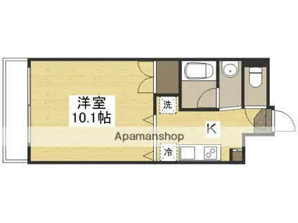 グレイシャス五日市(1K/5階)の間取り写真