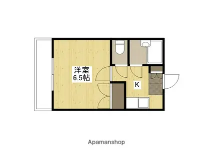 新庄リバービル(1K/2階)の間取り写真
