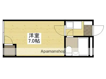 ドラゴン五日市(1K/2階)の間取り写真