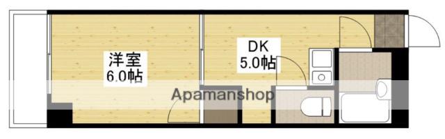 MY LITTLE MAISON(1DK/6階)の間取り写真