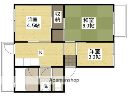 第一住田マンション(3K/4階)の間取り写真