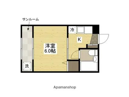 MNビル(1K/4階)の間取り写真