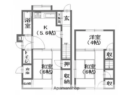 寺田貸家二戸一(3K)の間取り写真